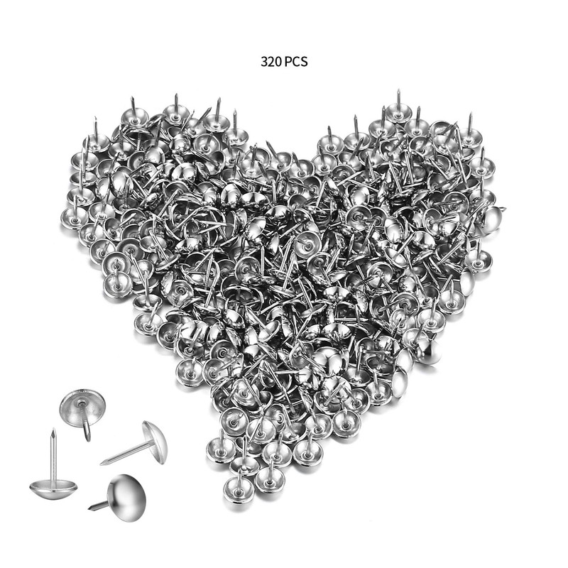 320 Pcs Upholstery Nails, Upholstery Tacks Pins, Furniture Decorative Thumbtacks,