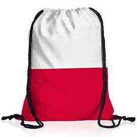 style3 Poland Gym Bag Backpack Rucksack Bag Sports Bag Festival Championship Poland Flag Fahne Uni School bunt