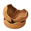 Rattan Woven Storage Basket for Fruit, Bread, Food, Kitchen, Home
