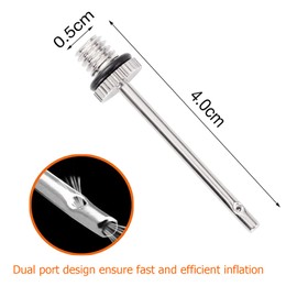 iJiGui Ball Pump Inflation Needle (Pack of 10), Stainless Steel Inflator Ball Pump Needle, Adapter Needle Ball Football Rugby Volleyball Netball Valve Adapter, Inflating Pump Needle