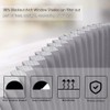 SEEYE Arch Window Blackout Shades, Pleated Fabric Blind (Radius: 24'')