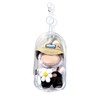 Pram Bag with Keychain (White) Transparent Plush Protective Cover Doll