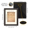 WYNCO 11x14 Rustic Black Ornate Wooden Picture Frame, with Mat