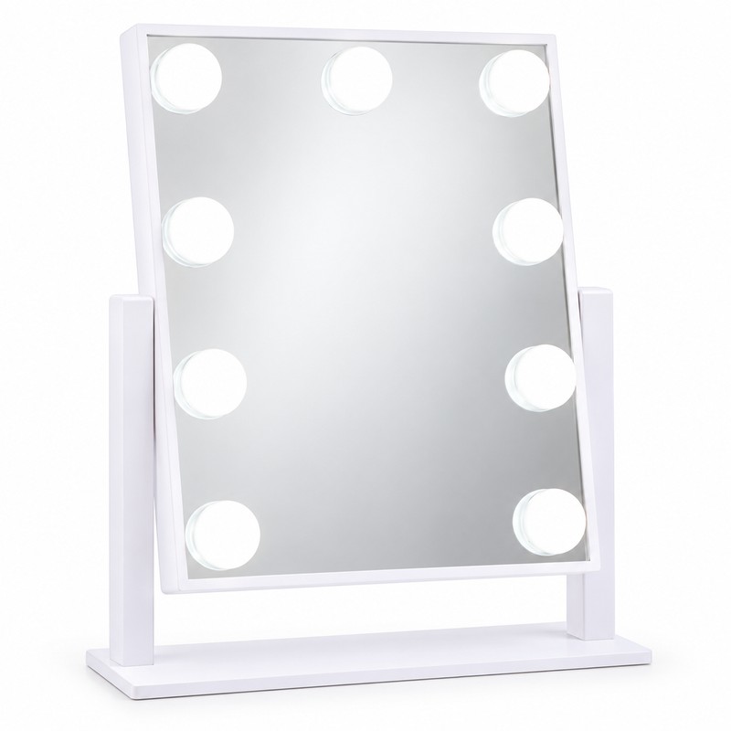 Hollywood Vanity Makeup Mirror with 9 LED Bulbs, 3 Color