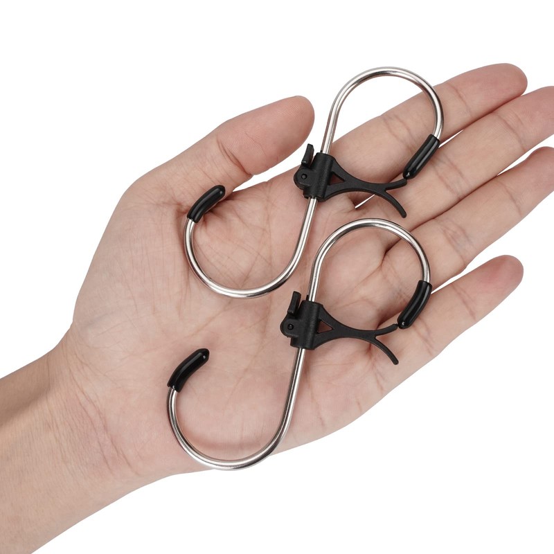 JUSTBOKU S-Shaped Hook, No Falling, Stainless Steel, Rust Free, S