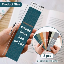 8 Pcs Inspirational Bookmarks for Friends Motivational Gifts for Reading Women Coworkers Students Teachers Encouragement Bookmarks Positive Page Marker for Book Lovers School Home Office Supplies