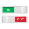 LICQIC Privacy Sign, IN/OUT - Sliding Door Sign for Home