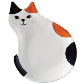 DECOLE: "HAPPY CAT DAY" CHOPSTICK REST PLATE (Calico)