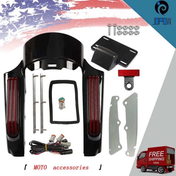 munirater Rear Fender Fascia w/LED Light Kit For Touring Electra