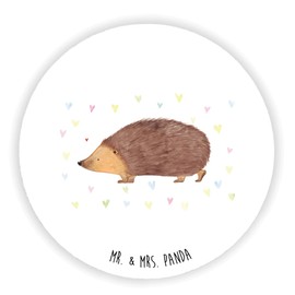 Mr. & Mrs. Panda Round Magnet Hedgehog Hearts - Gift, Note Magnet, Funny Sayings, Motif Magnets, Decorative Magnet, Souvenir Magnet, Good Mood, Animals