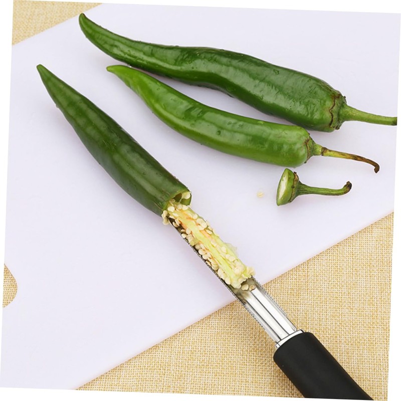 GRIRIW 2pcs Pepper Corers Ergonomic Chili Core Removing Tools for