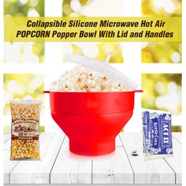 POPCORN LOVER Movie night Gift Basket care package - for family or Birthday gift snack variety or Popcorn seasoning, w/Hot Air Popcorn maker & Funny socks, the Ultimate gift box