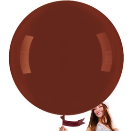 PartyWoo Brown Balloons 4 pcs 36 Inch Extra Large Big Jumbo Giant Dark Brown Boho Neutral Coffee Latex Helium Balloons for Wedding Baby Shower Gender Reveal Birthday Party Decorations Brown-F08