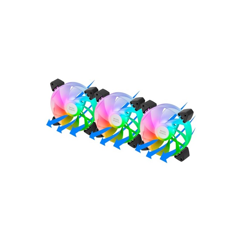 Mars Gaming MF-3AR, Kit 3x Fans 120 mm FDB, Inverted