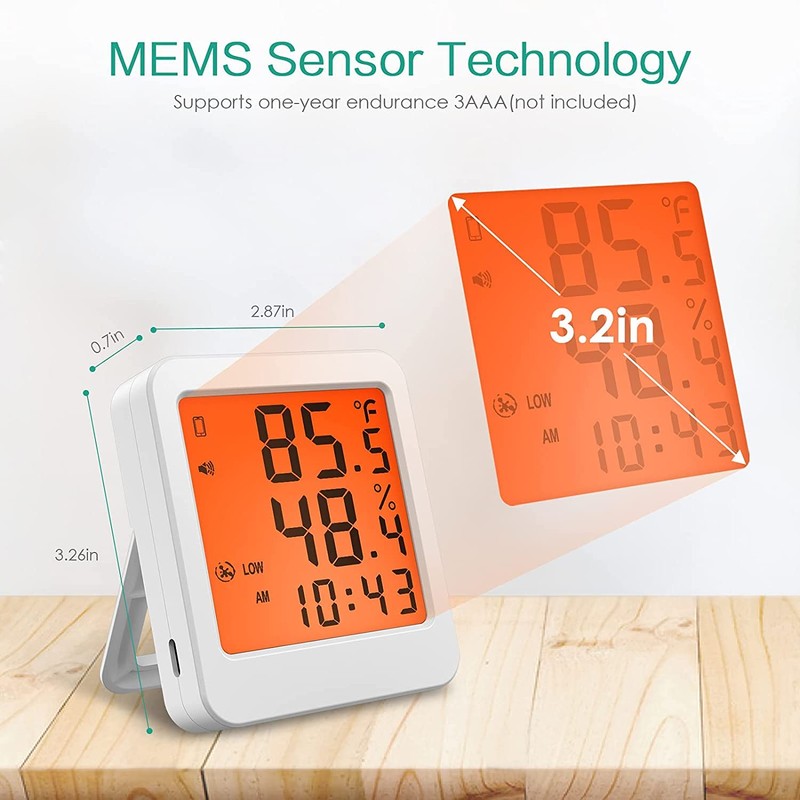 JJ Julie Japan Smart Thermo-Hygrometer, Bluetooth, High Precision, Smartphone Compatible,