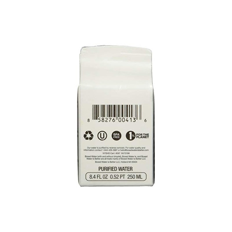 Boxed Water 8.5 oz. (Single Unit) – Purified Drinking Water