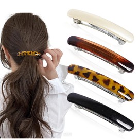 Pack of 4 French Hair Clips Women's Large Thick Thin Hair Patent Clip Large Automatic Hair Clips Large Thick Hair, Hair Clips Women's Thin Hair, Automatic Hair Clips Vintage