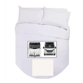 Bedtime Comforts Ltd CARAVAN/MOTOR HOME ISLAND BED DUVET COVER + 2 PILLOWCASES (U Shape) Double CREAM