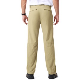 Mens Cargo Hiking Pants, Lightweight Quick Dry Fishing Pants, Water Resistant Outdoor Tactical Safari Clothes (US, Numeric, 38, Regular, Regular, Khaki)