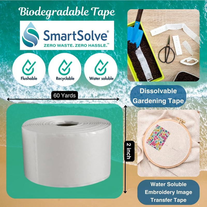 SmartSolve Water-Soluble Tape | 2” x 60 Yards | Dissolves