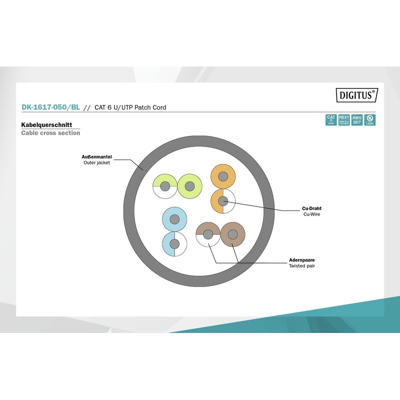Digitus dk-1617 – 050/BL 5 m Networking Cable – networking