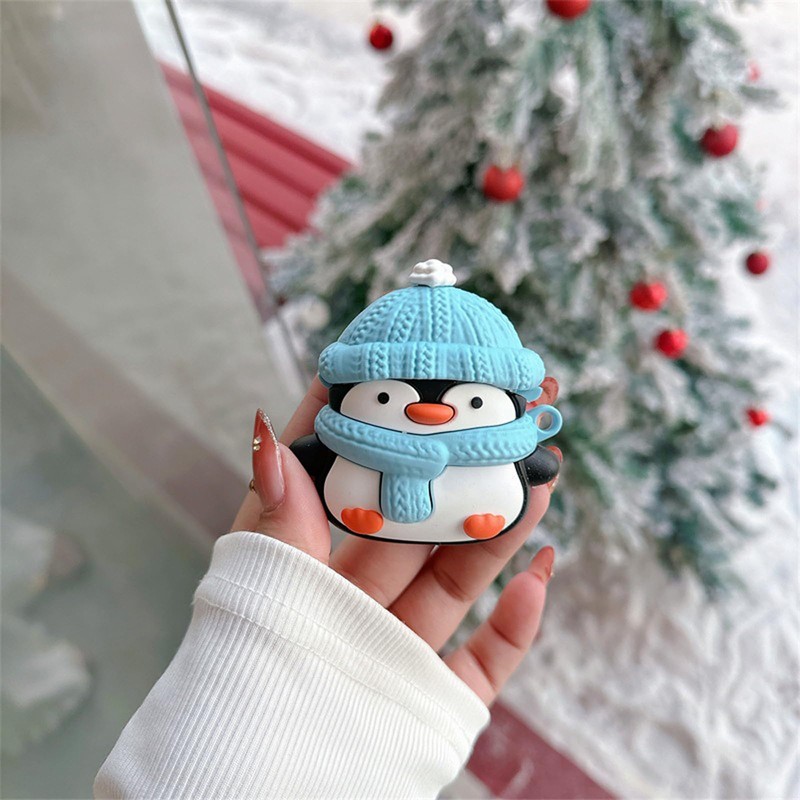 Rertnocnf Case Compatible with 2024 Airpods 4, Cute Kawaii Christmas