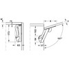 Gedotec Folding console for kitchen cupboard, 1 set, flap support,