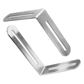 Pack of 2 Angle with Slotted Hole L-Shape Right Angle Connector Angle Connector White 120 x 165 x 24 mm with 2 Slotted Holes 90 Degree Furniture Corner Angle for Table Chair Bookshelf Surface Brushed