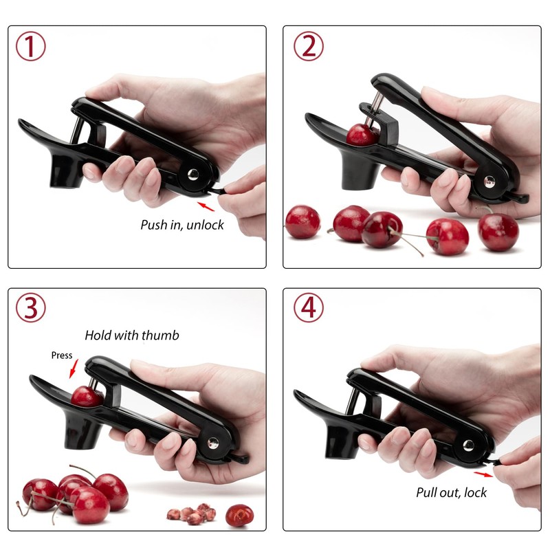 Cherry Pitter - Ordekcity Stainless Steel Cherries Corer Pitter Tool