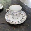 Bernardaud Limoges Chateaubriand Blue Footed Coffee Cup W/saucer And Bread