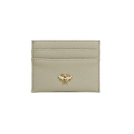 Alice Wheeler Bee Vegan Leather Small Card Holder (Pistachio)