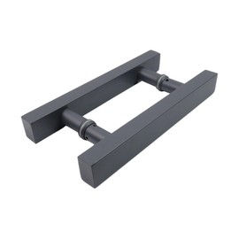 T Tulead 7-Inch Push Pull Door Handle Stainless Steel Double Sided Door Handles Glass Door Wooden Door Handle Pulls Grey