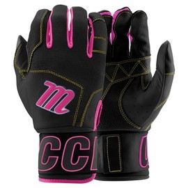MARUCCI Blacksmith V2 Youth Batting Gloves, Black/Pink, YM