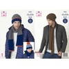 King Cole 5265 Knitting Pattern Mens Scarf Snood and Hats