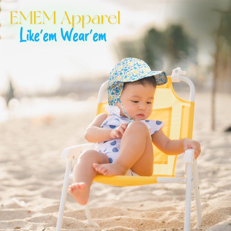 Sombrero de verano ajustable para bebés y niñas con protección