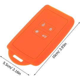CLISPEED Funda de Silicona para Llave Inteligente de Coche Naranja, Resistente al Agua y Antiarañazos, Protector Portátil para Mando a Distancia de SUV Mediano