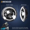 milelightpart-us DOT 7inch LED Headlights + Tail Lights Combo For