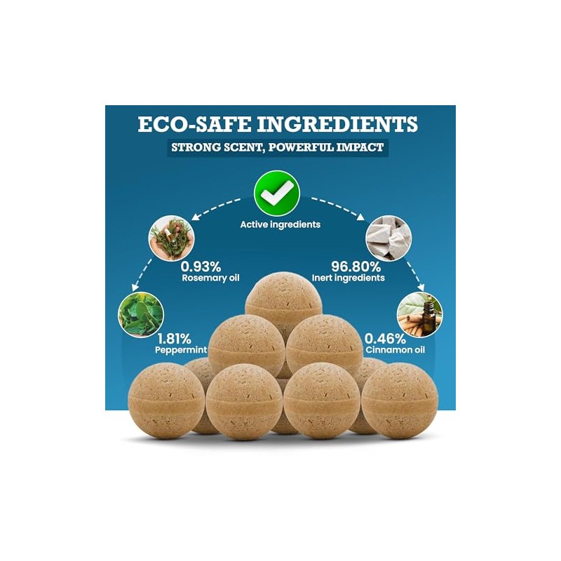 Mouse Scent Balls – 24-Pack + 1 Mouse Trap –