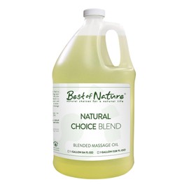 Best of Nature Natural Choice Blend Massage Oil – Professional-Grade, Lightweight & Non-Greasy Moisturizing Oil for Massage Therapy, Spa & Home Use, Half Gallon (64 fl oz)