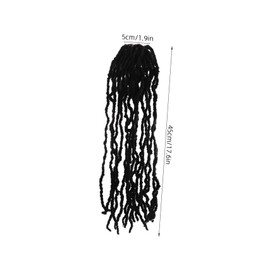 Baluue Synthetic Dreadlock Hair Extensions for Men and Women 24-inch Locs Crochet Hair Micro Curly Faux Locs for Everyday Wear and Travel Pre-Stretched Braid Extensions