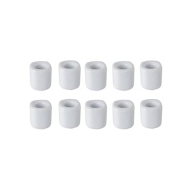 Mega Candles 10 pcs White Ceramic Chime Ritual Spell Candle Holders, Great for Casting Chimes, Rituals, Spells, Vigil, Witchcraft, Wiccan Supplies & More
