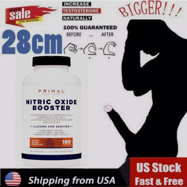Branded Nitric Oxide 180 Capsules L-Arginin,Test