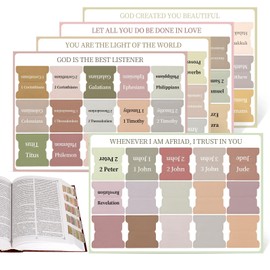 Bible Tabs, 375 Pcs Bible Tabs for Study Bible, Bible Index Tabs for Women, Men, for labelling (Morandi)