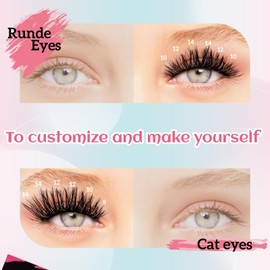 AIWEITA Lash Clusters Wispy DIY Individual Lashes 30D 200pcs Lash Extension Eyelash Clusters Natural Cluster Lashes Cat Eye Lashes D Curl Fluffy Eyelash Extensions 8-16mm