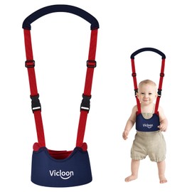 Vicloon Baby Walker Walking Aid for Baby, Adjustable Baby Walking Harness with Safety Lock and Magic Stickers, Breathable Standing, Walking, Learning Aid Safety Leads for Bay 8-18 Months