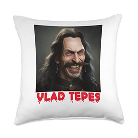 Vlad Tepes since 1431 Dracula Vampire Transylvania Vampire Throw Pillow, 18x18, Multicolor
