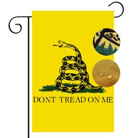 US Embroidered Dont Tread On Me Garden Flag Double Sided 12x18 Inch American Gadsden Yard Lawn Garden Flags Banner Heavy Duty Vivid Color