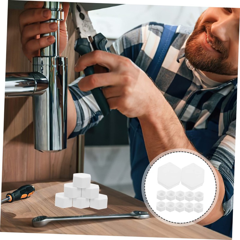 VILLFUL 20pcs Hexagonal Ppr End Cap Fitting Frost Resistant Water