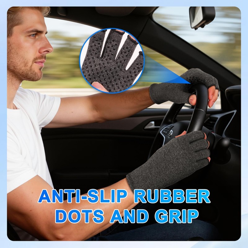 DRNAIETY 2 Pairs Arthritis Compression Gloves- for Hand Arthritis, Carpal