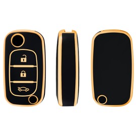 OFFCURVE Car Key Cover Car Key Case Key Fob Cover Car Key Protector 3 buttons Compatible with Renault Clio Modus Twingo Kangoo Espace Laguna Grandtour Trafic Master Wind Megane Scenic Safrane Vivaro